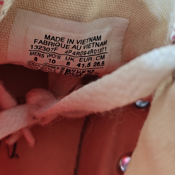 Converse Chuck Taylor Vintage  "Chaos Fuchsia" Hi Tops Unisex Size - Women's 10 - Picture 8 of 10